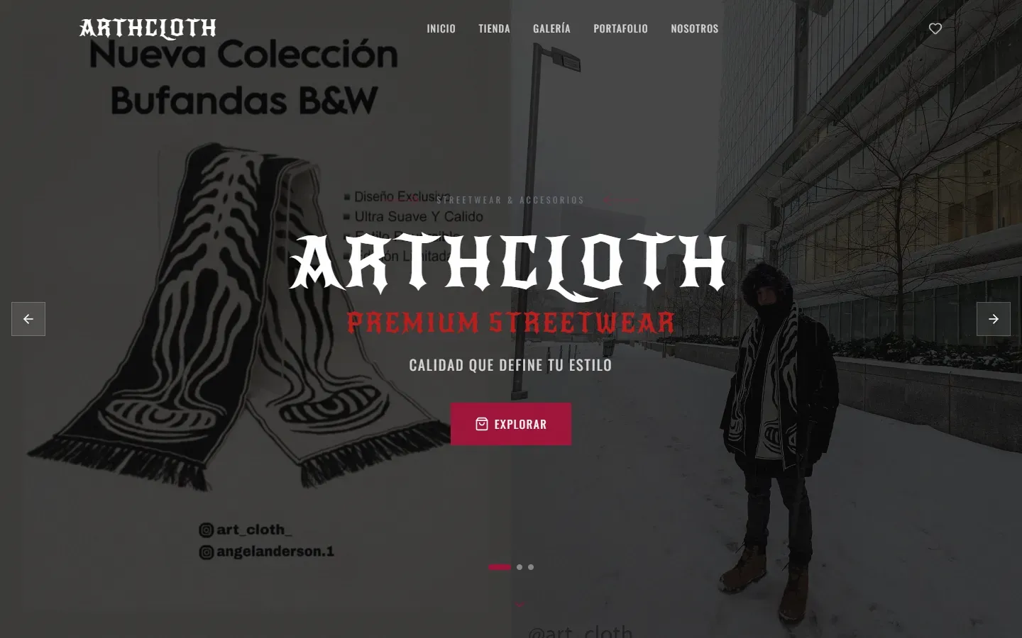 Portada de ArthCloth con la colección de streetwear