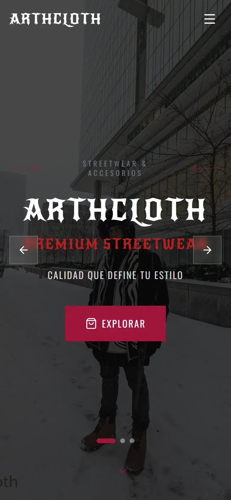 Tienda de ArthCloth en celular