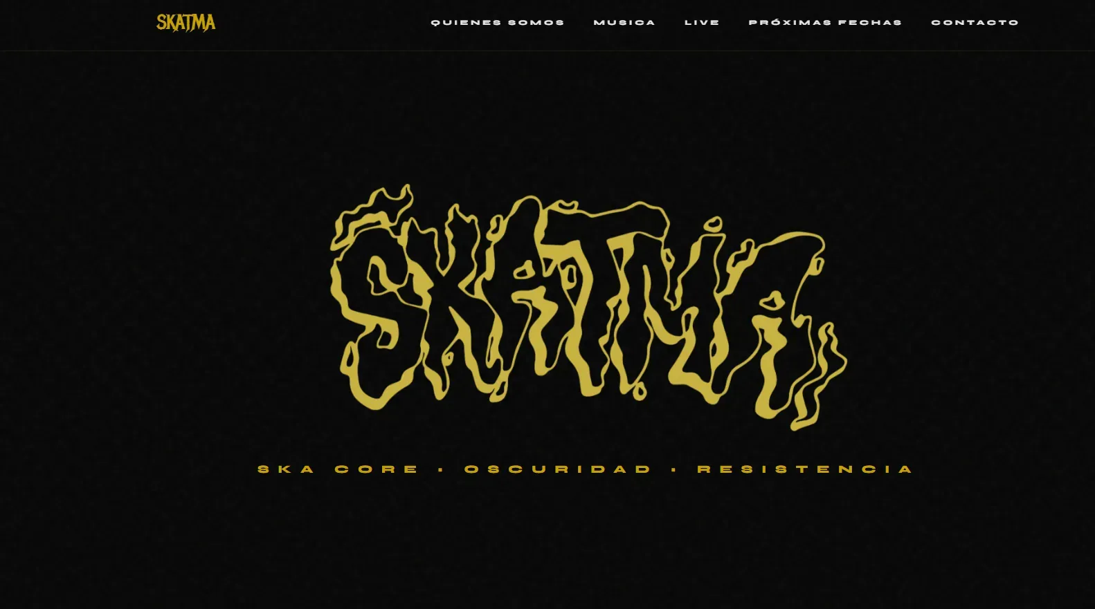 Portada de la landing page oficial de Skatma